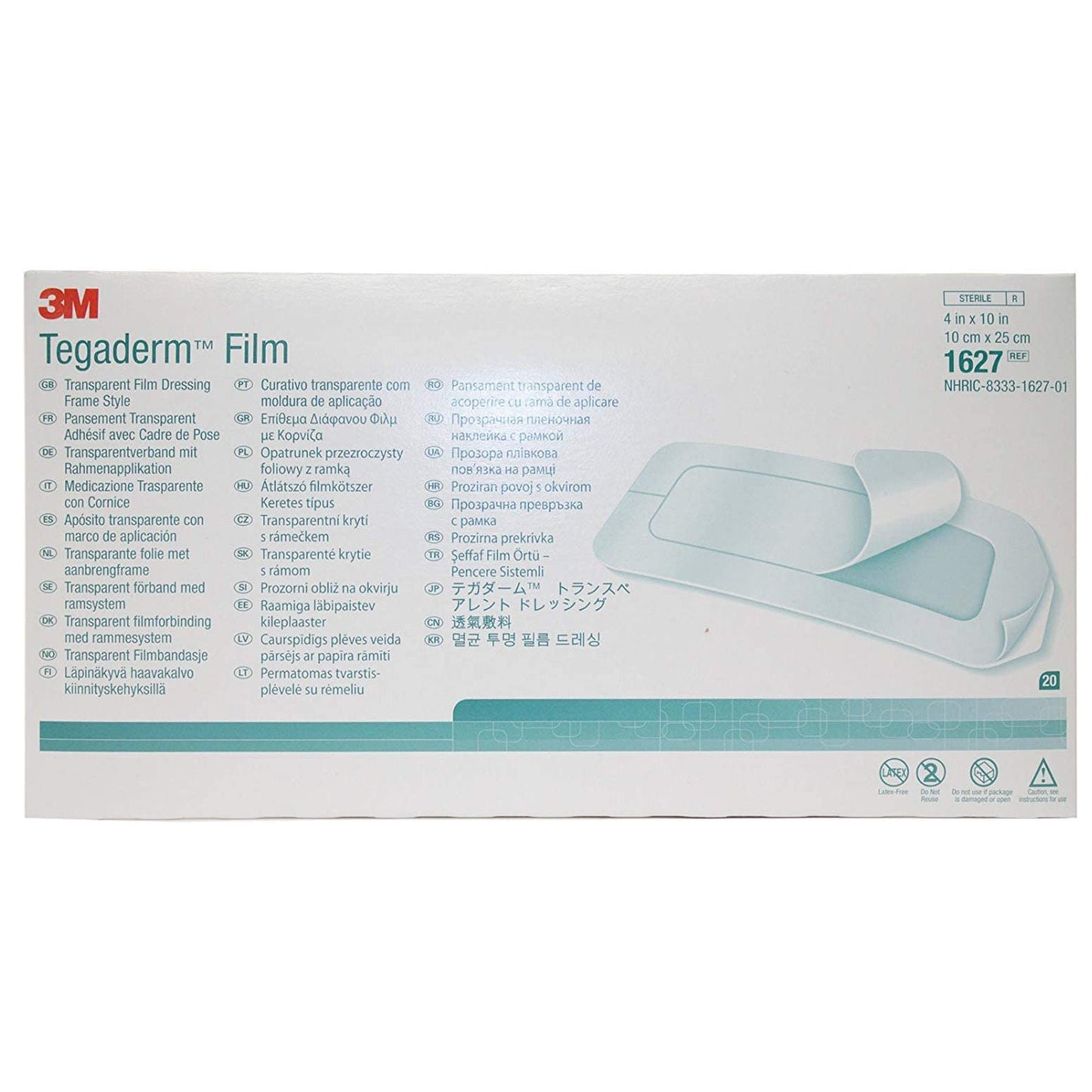 DRESSING, TRANSP TEG 4"X10" (20/BX) 3M
