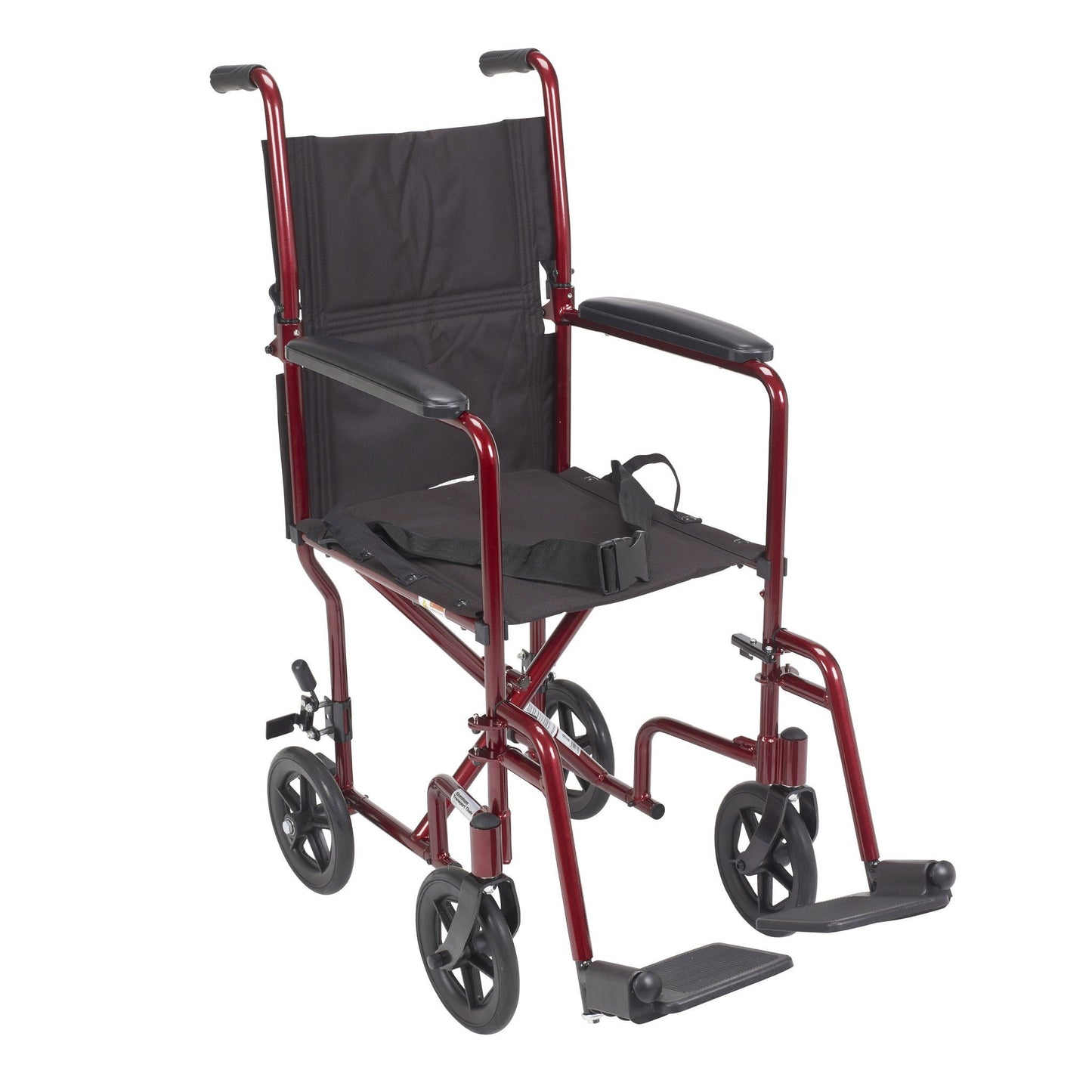 CHAIR, TRANSPORT ALUM RED 17" D/S