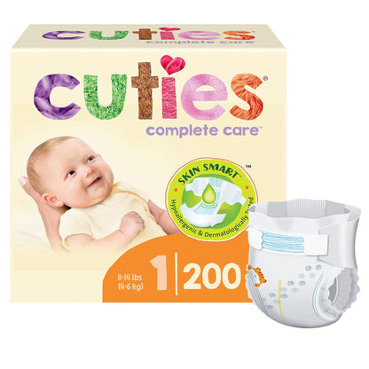 DIAPER, BABY CUTIES 8-14LBS SSZ1 (25/PK 8PK/CS)
