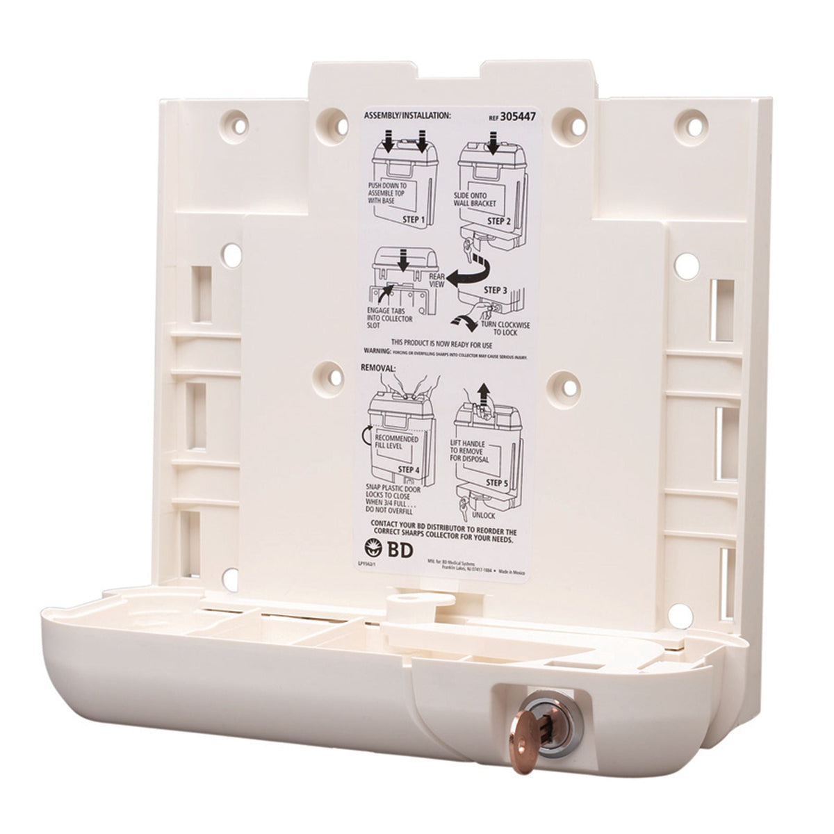 BRACKET, F/SHARPS WALL LOCKINGF/5.4QT CONT (10/CS)