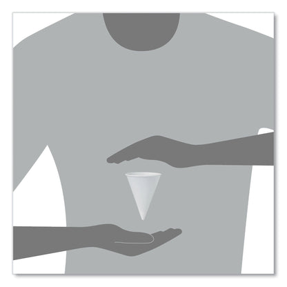 CUP, PAPER CONE WHT 4OZ (200/SL 25SL/CS)