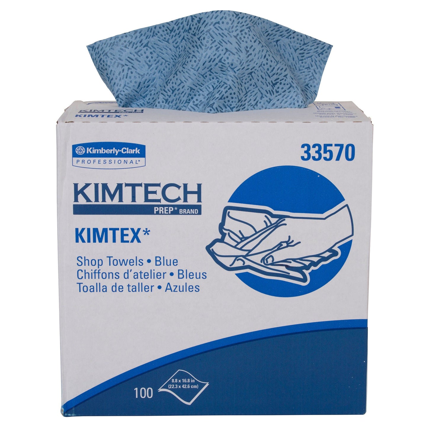 WIPE, SURFACE DRY KIMWIPE BLU 8.8X16.8 (100/PK 5P