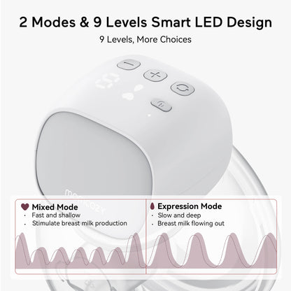 PUMP, BREAST WEARABLE MOMCOZY S9 PRO DBL