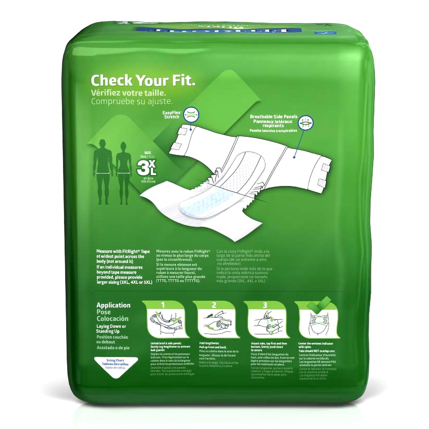 BRIEF, BARIATRIC FITRIGHT DISP3XLG 65-84" (12/BG 4BG/CS)
