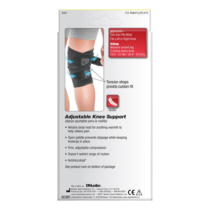 KNEE SUPPORT, 4WAY ADJ BLK