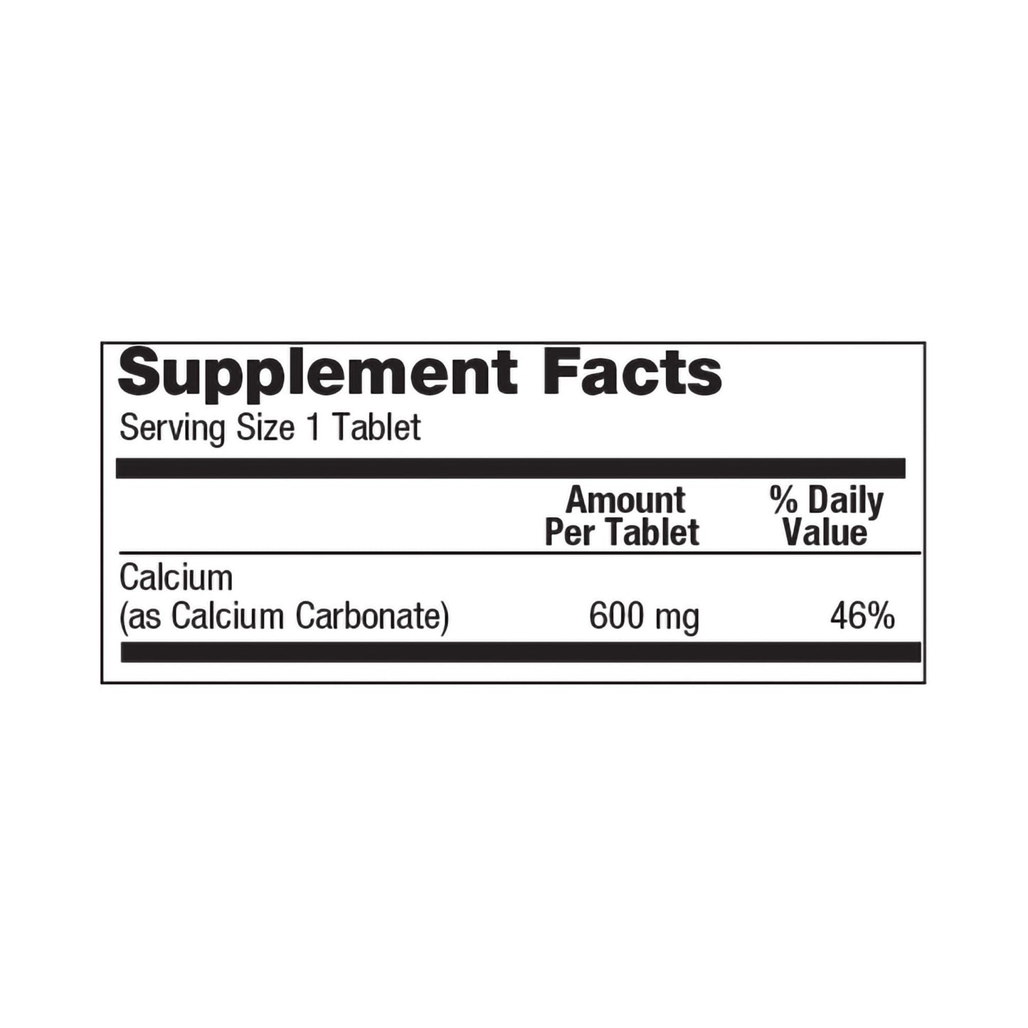 VITAMIN CALCIUM CARBONATE, CAP600MG (60/BT 12BT/C