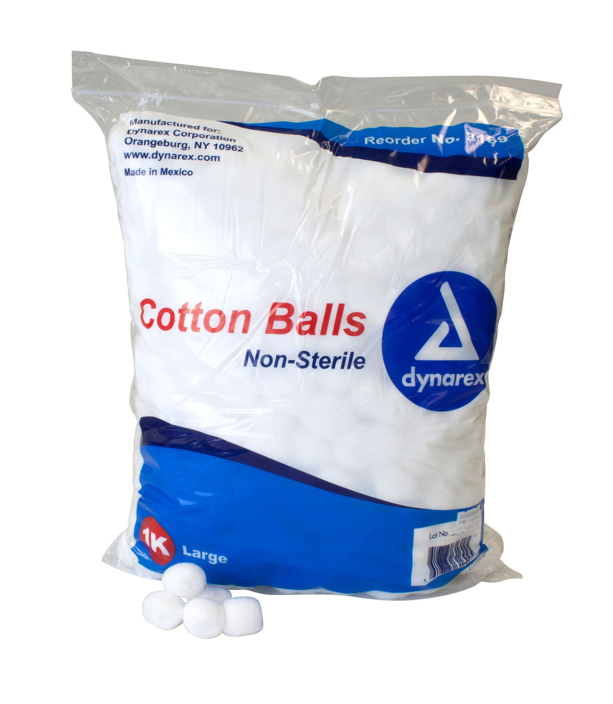 COTTON BALL, N/STR LG (1000/PK2PK/CS)