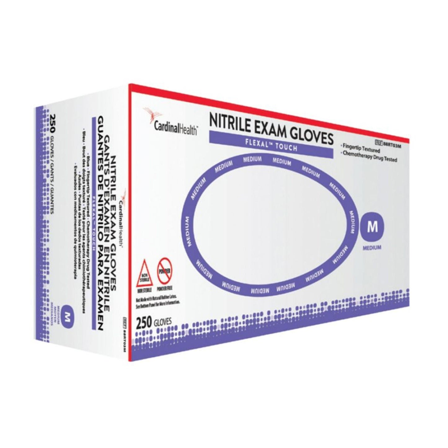 GLOVE, EXAM NTRL MED N/S (250/BX 10BX/CS)