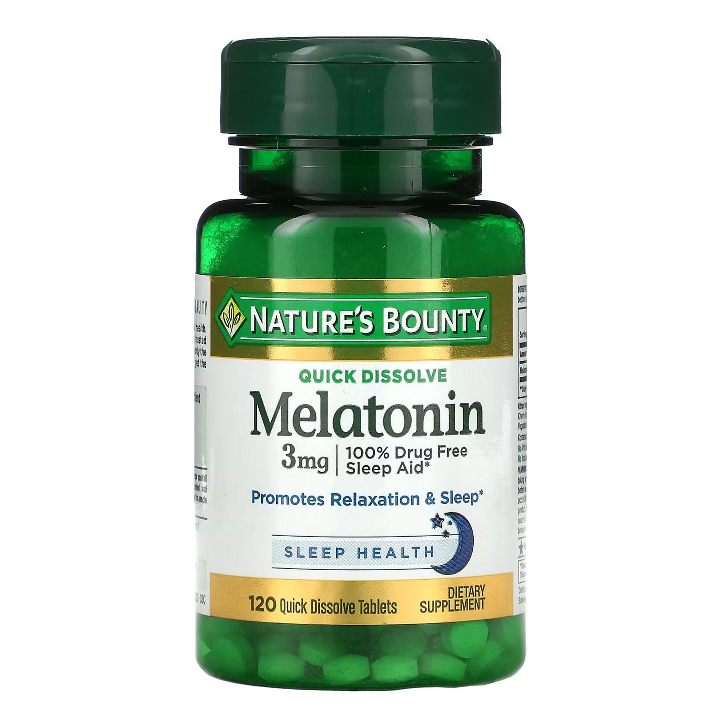 MELATONIN, TAB NATURES BOUNTY 3MG (120/BT)