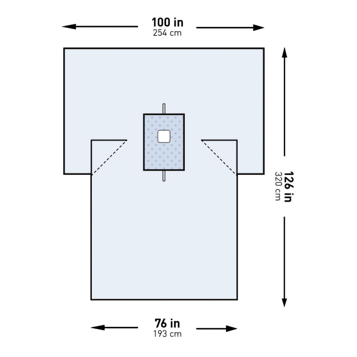 DRAPE, SURGICAL BREAST STR 100"X76"X126" (10/CS)