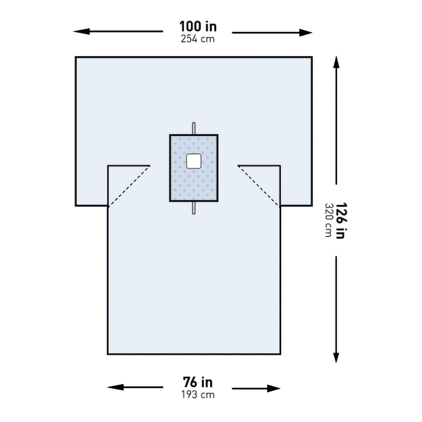 DRAPE, SURGICAL BREAST STR 100"X76"X126" (10/CS)