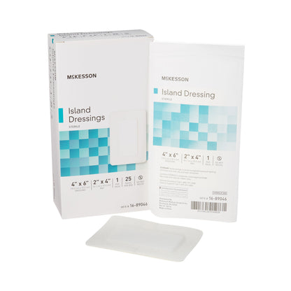 DRESSING, ISLAND BORDER-GAUZE STR LF 4X6" (25/BX 4BX/CS)