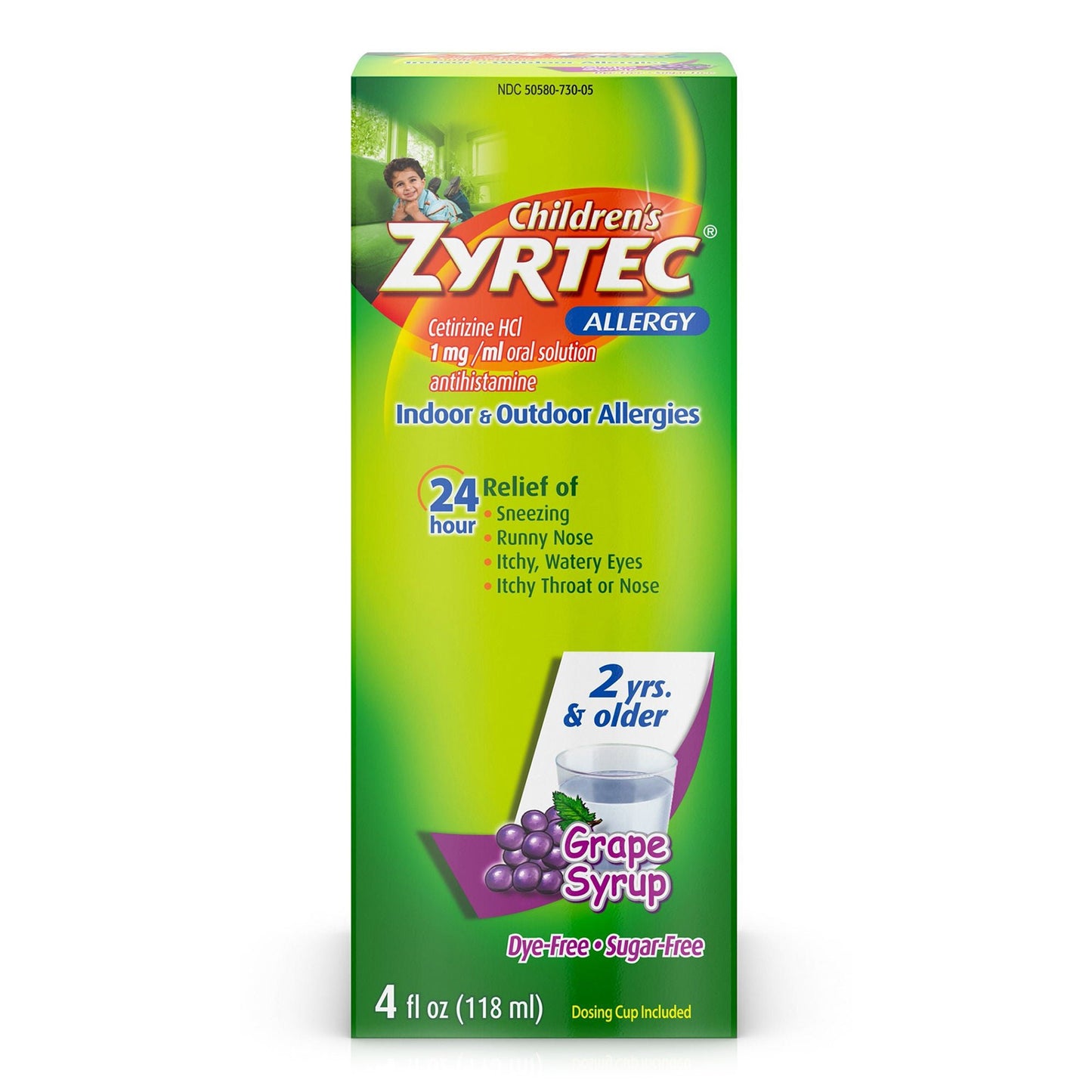 ZYRTEC, SOL ALLERGY CHILDREN GRAPE 24HR 1MG/ML 4OZ
