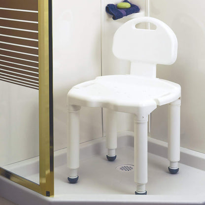 BENCH, BATH UNIV W/BK (1/EA) CAREXH