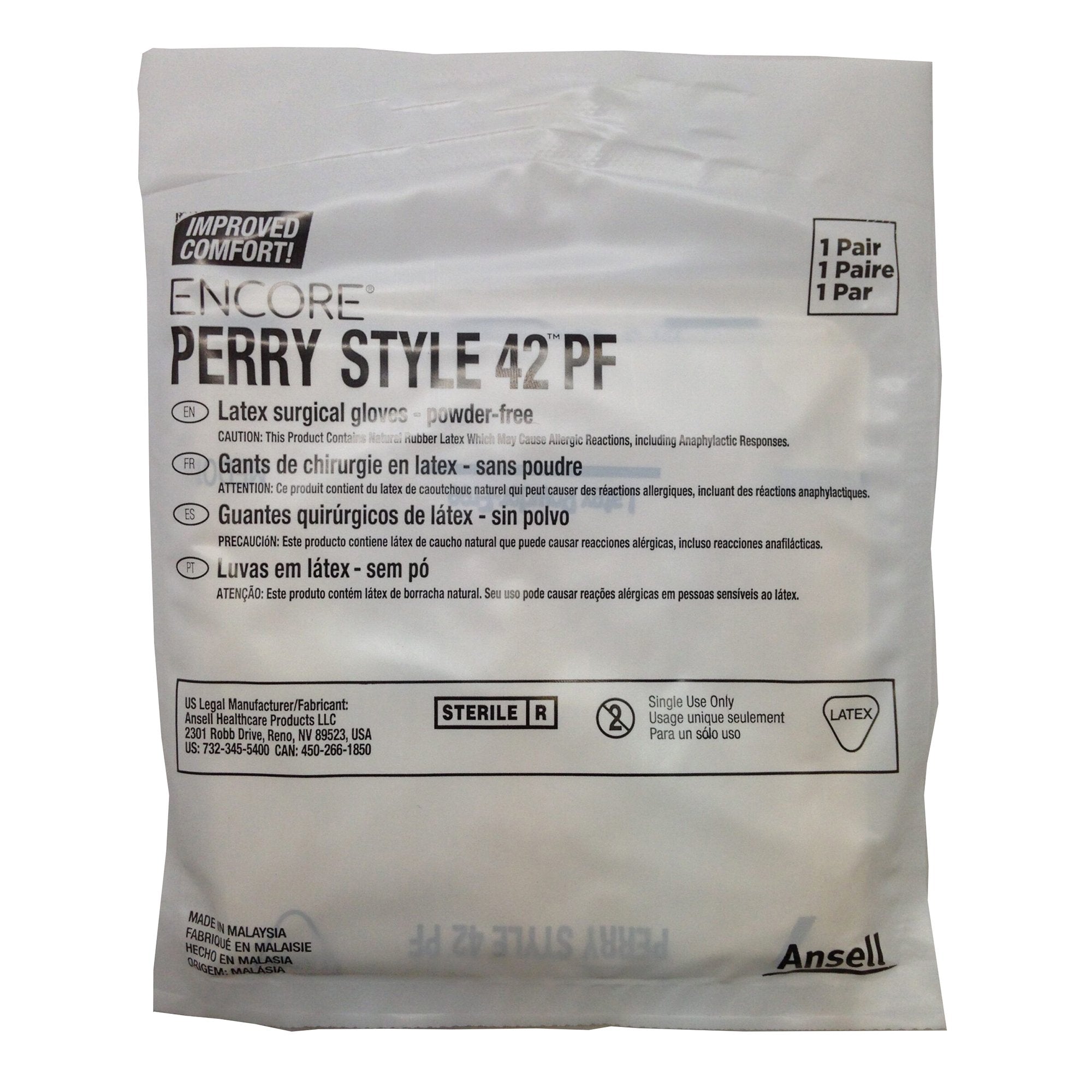 Encore® Perry® Style 42® PF Latex Surgical Glove, Size 6