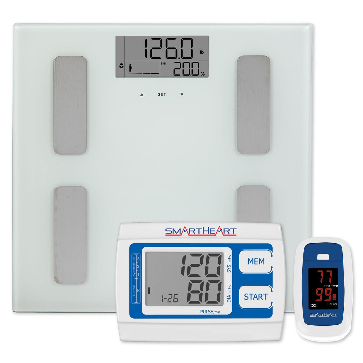 HEART HEALTH BUNDLE, PULSE OXIMETER 3PC