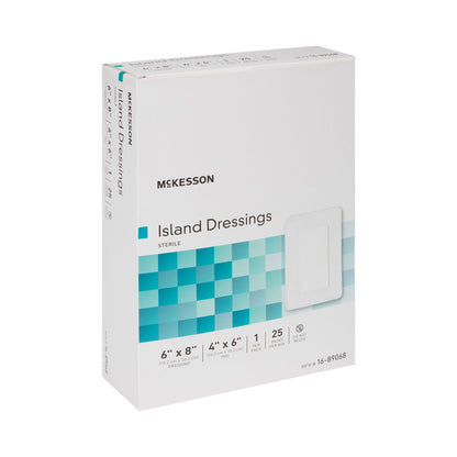 DRESSING, ISLAND BORDER-GAUZE STR LF 6X8" (25/BX 4BX/CS)