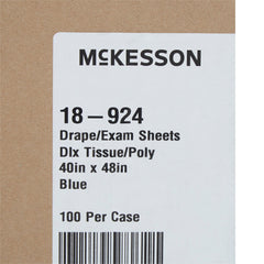 SHEET, DRAPE TISSUE/POLY BLU 40X48 (100/CS)