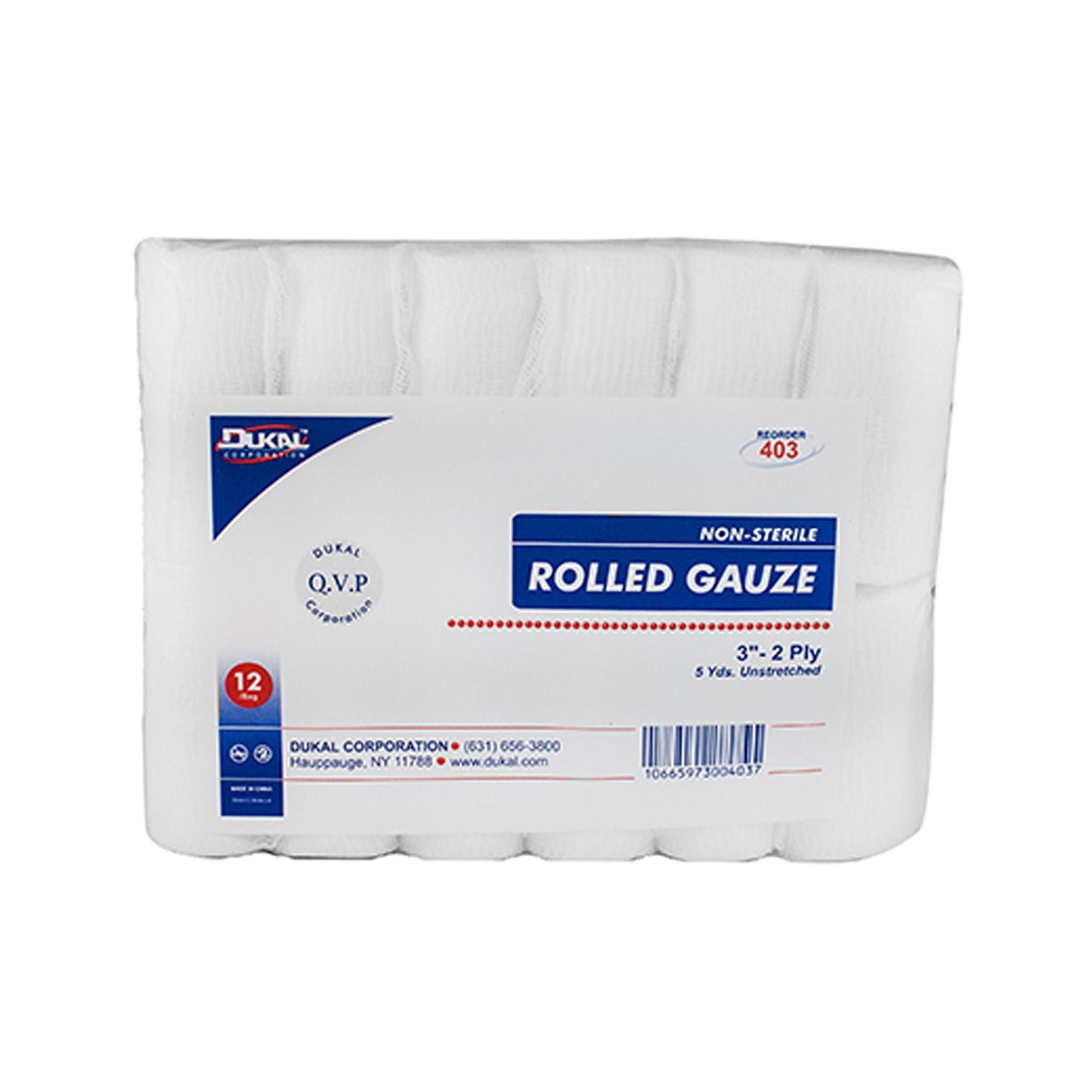 GAUZE, ROLLED N/S 2" 2PLY (12RL/BG 8BG/CS)