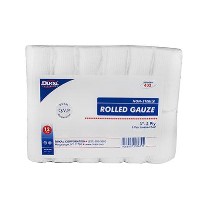 GAUZE, ROLLED N/S 2" 2PLY (12RL/BG 8BG/CS)