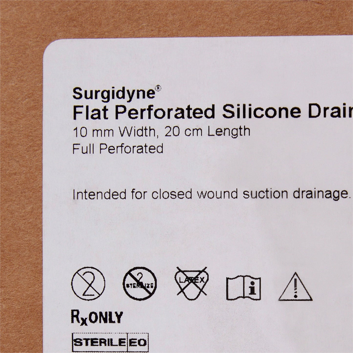 DRAIN, HUBLESS FLT 3/4 PERF 10MMX20CM (10/CS)