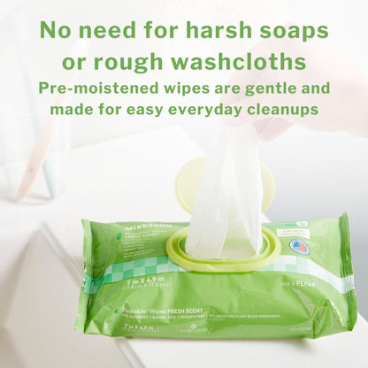 WIPE, WET FLUSHABLE UNSCNTED SFT PK W/LID (48/PK 12PK/CS)