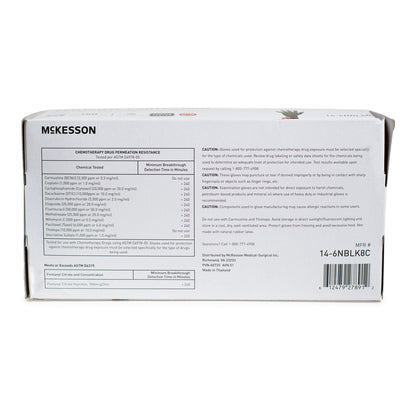 GLOVE, EXAM NTRL XLG N/S CHEMO BLK (180/BX 10BX/CS)
