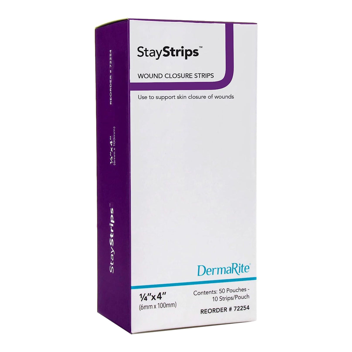 STRIPS, WOUND CLOSURE STAY STRIPS .25"X4" (50/BX)