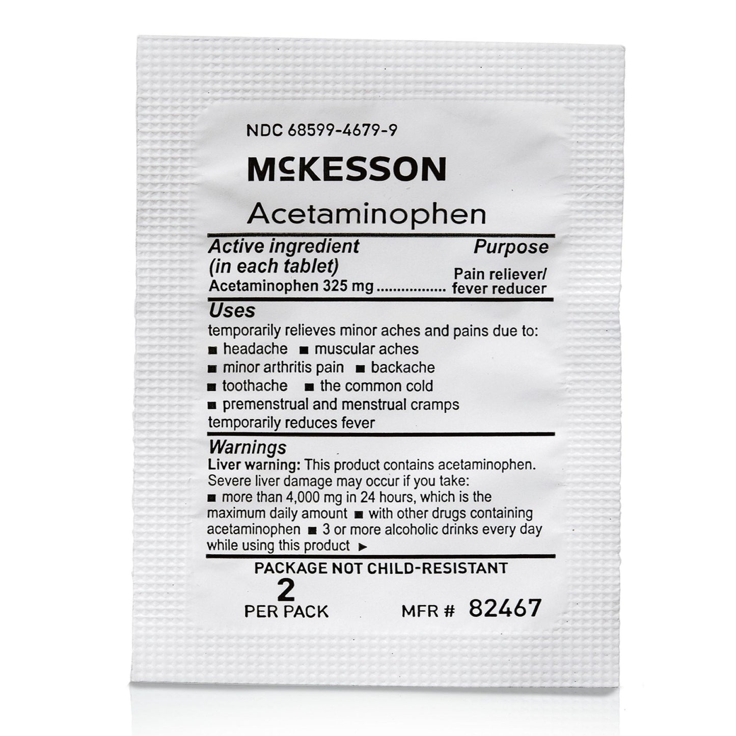 ACETAMINOPHEN TAB 325MG 250 X 2 UD BX 12BX/CS