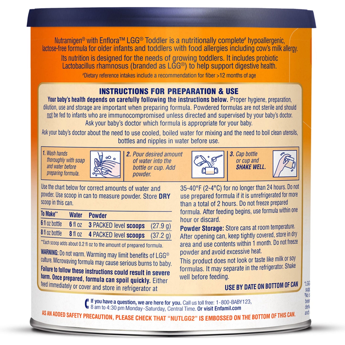 ENFAMIL, NUTRAMIGEN W/ENFLORA LGG UNFLAVORED (6/CS)