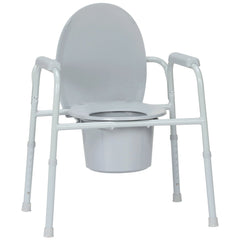 COMMODE, N/FLD STL FRAME 350LBS (4/CS)