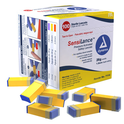 LANCET, BLD SENSILANCE PRESS ACTIVATED 26G (100/BX 10B