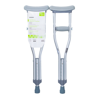 CRUTCH, ALUM PUSH BUTTON ADJ PED 175LB (10PR/CS)