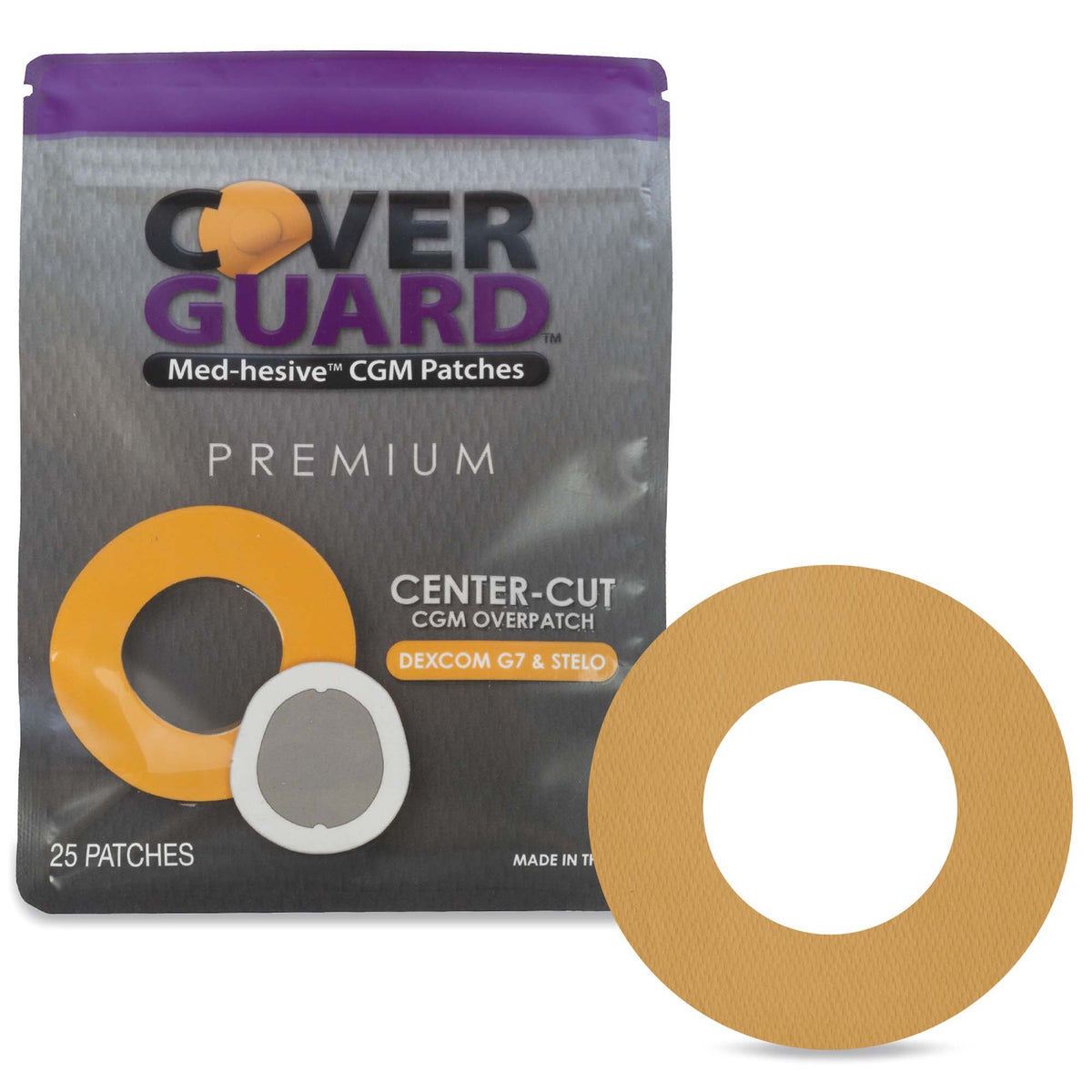 OVERPATCH, CVR GRD CTR CUT F/DEXCOM G7 TAN (25/CT 150CT/CS)