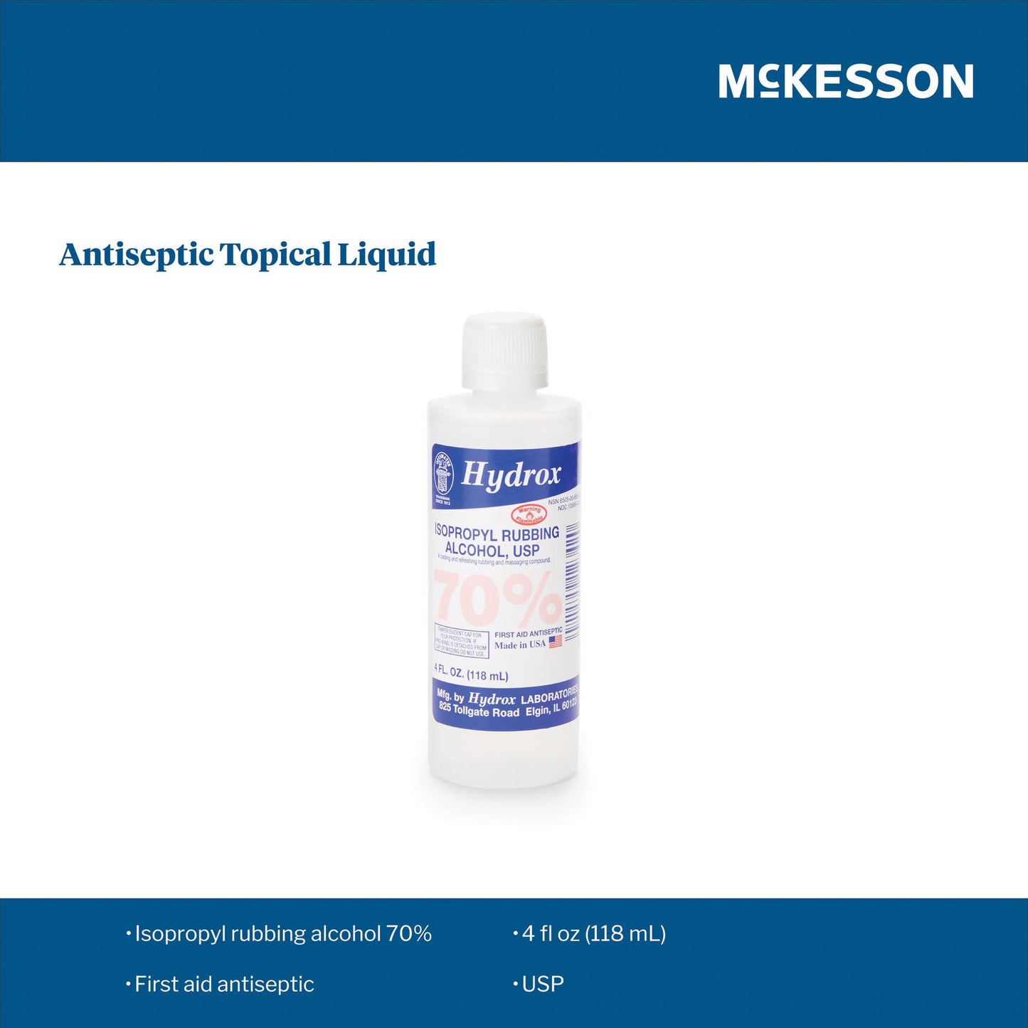 ALCOHOL, ISOPROPYL 70% 4OZ (60/CS)