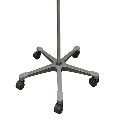 POLE, IV 2HOOK 5LEG BASE