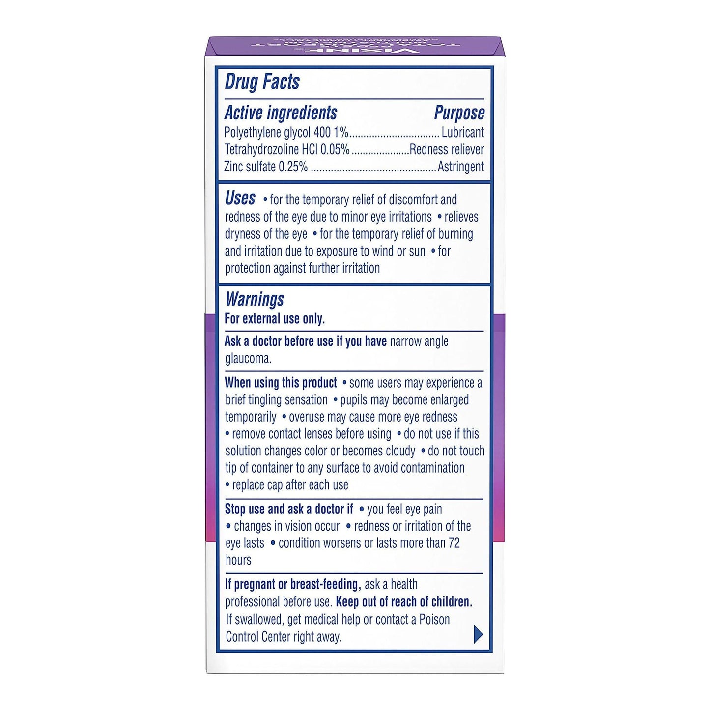 VISINE RED EYE, DRP COMFORT MULTI-SYMPTOM 0.5OZ