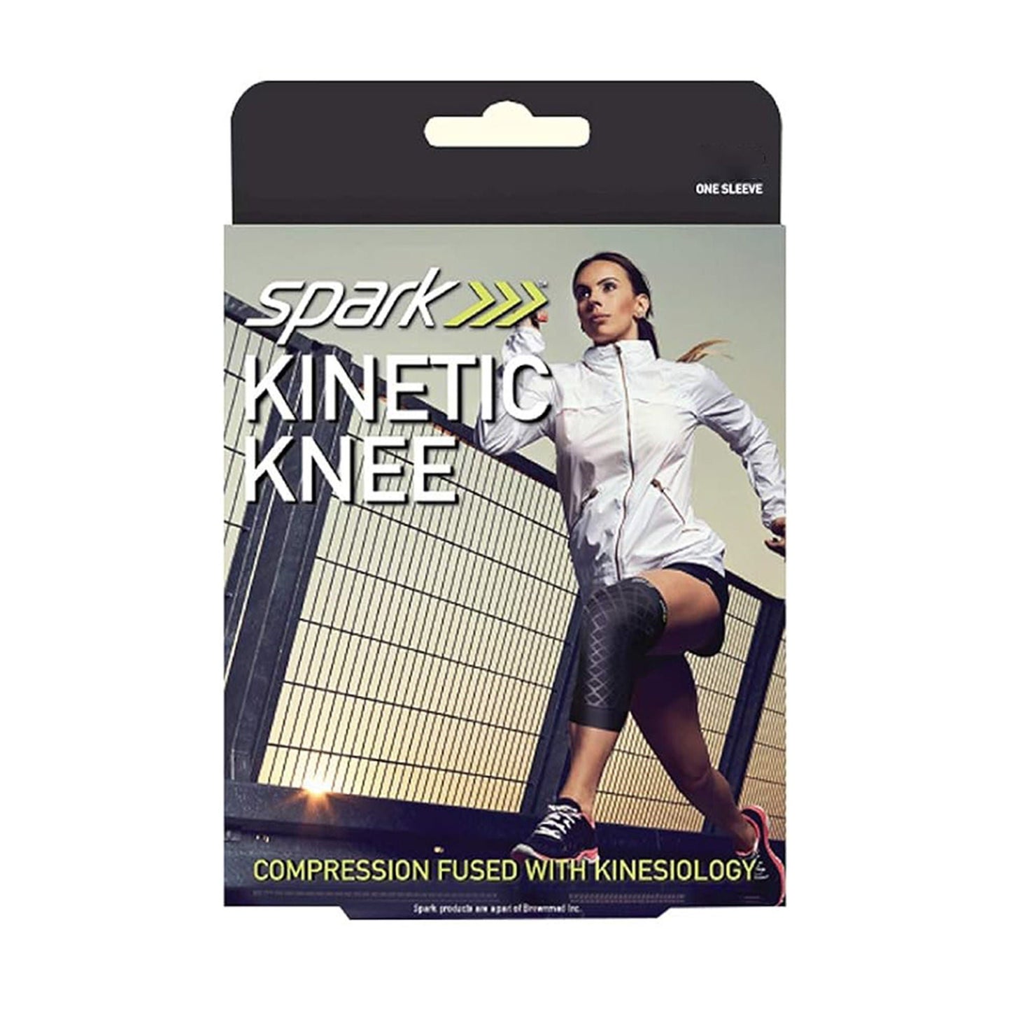 KNEE SLEEVE, COMPRESSION SPARKKINETIC BLK SM