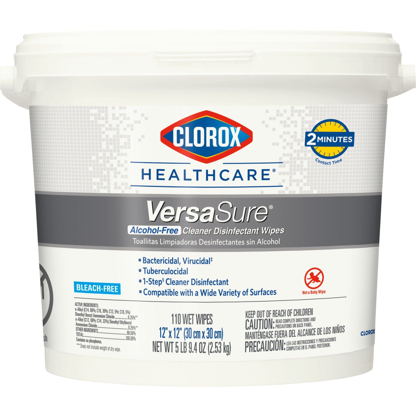 WIPE, DISINFECTANT VERSASURE ALCOHOL FREE (110/CT 2CT/CS)