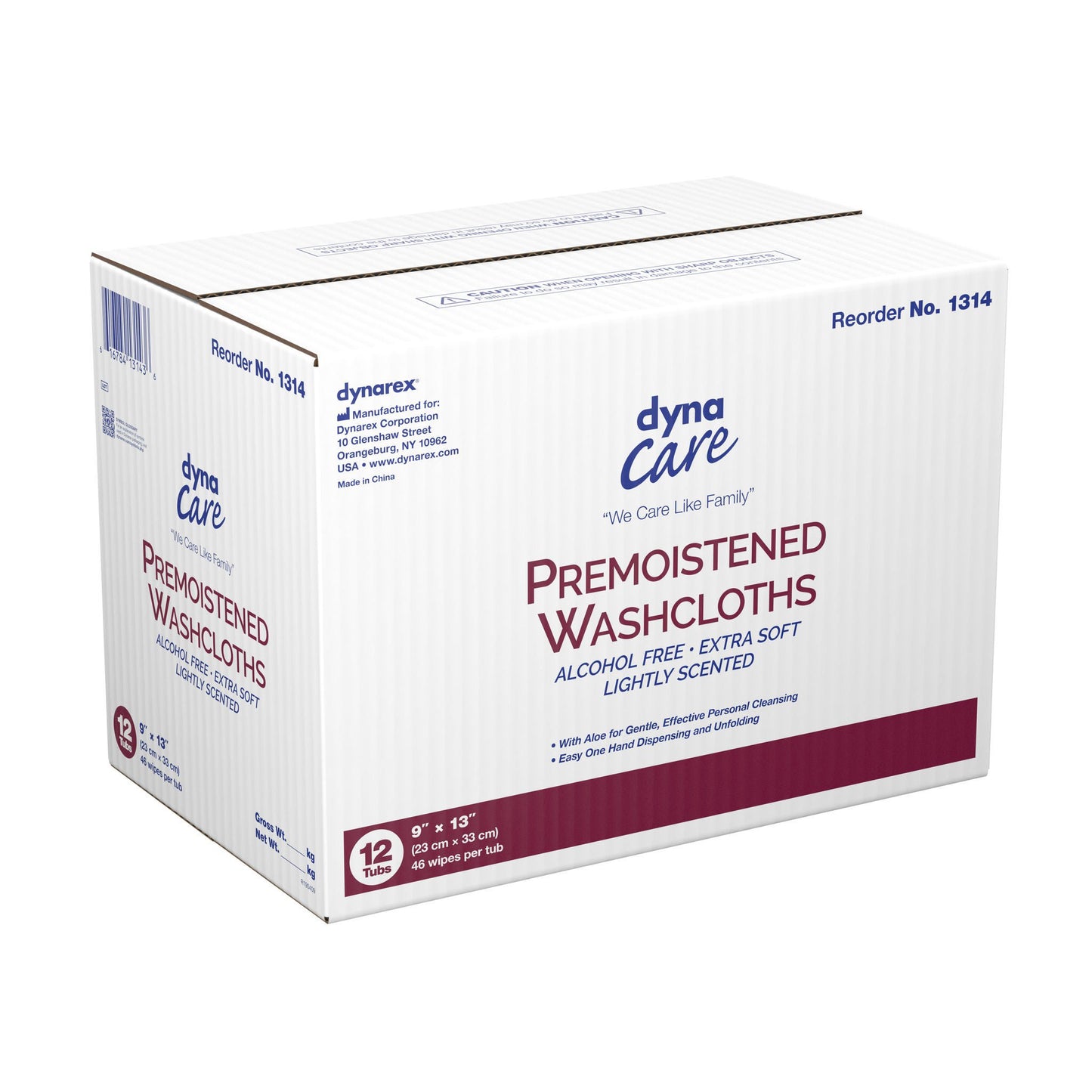 WASHCLOTH, PREMOISTENED 9X13 (46/PK 12PK/CS)