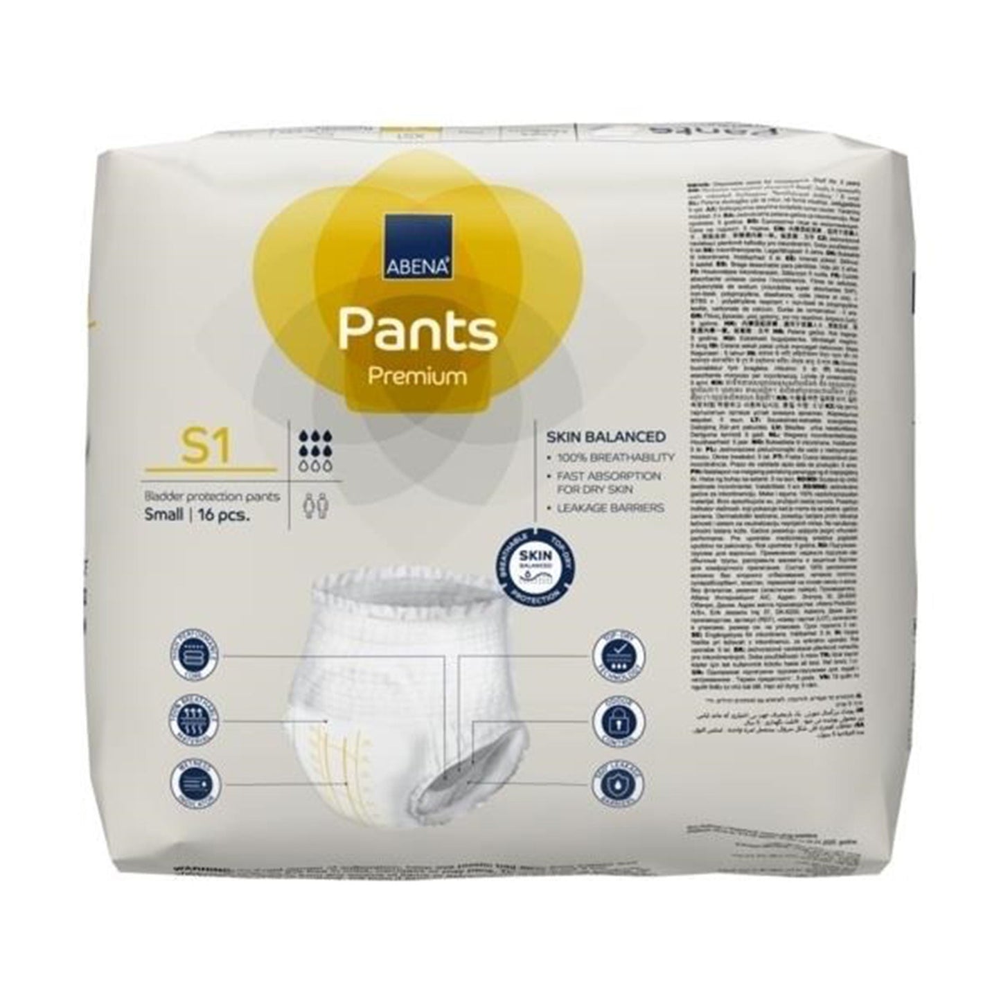 UNDERWEAR, INCONT ABENA PROT PREM S1 SM (16/PK 6PK/CS)