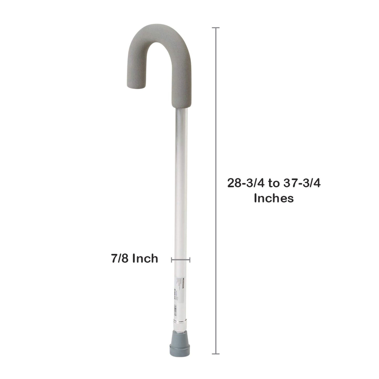 CANE, W/FOAM GRIP RND HNDL ALUM (6EA/CS)