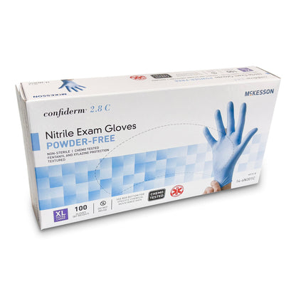 GLOVE, EXAM NITRL XLG N/S CONFIDERM 2.8C (100/BX 10BX/CS)
