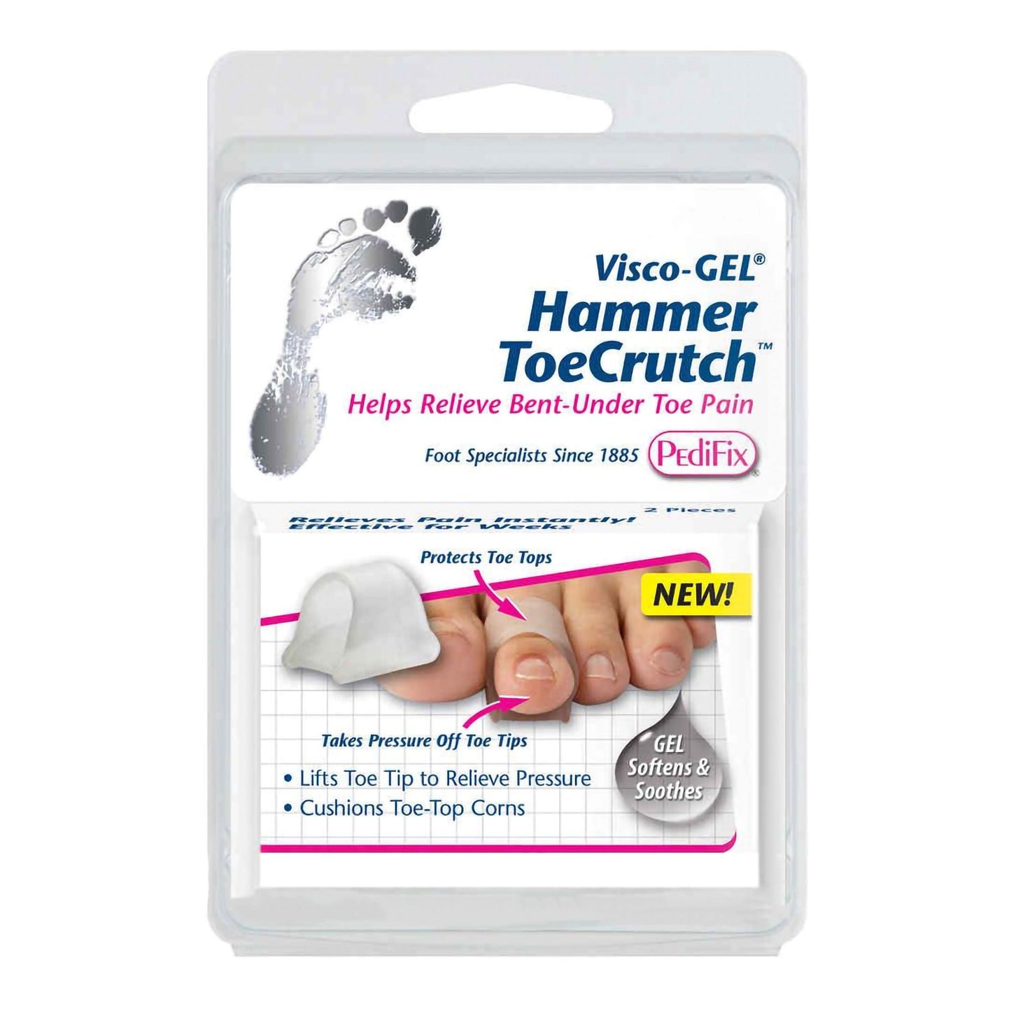 TOE CRUTCH, HAMMER VISCO-GEL SM (4/PK)