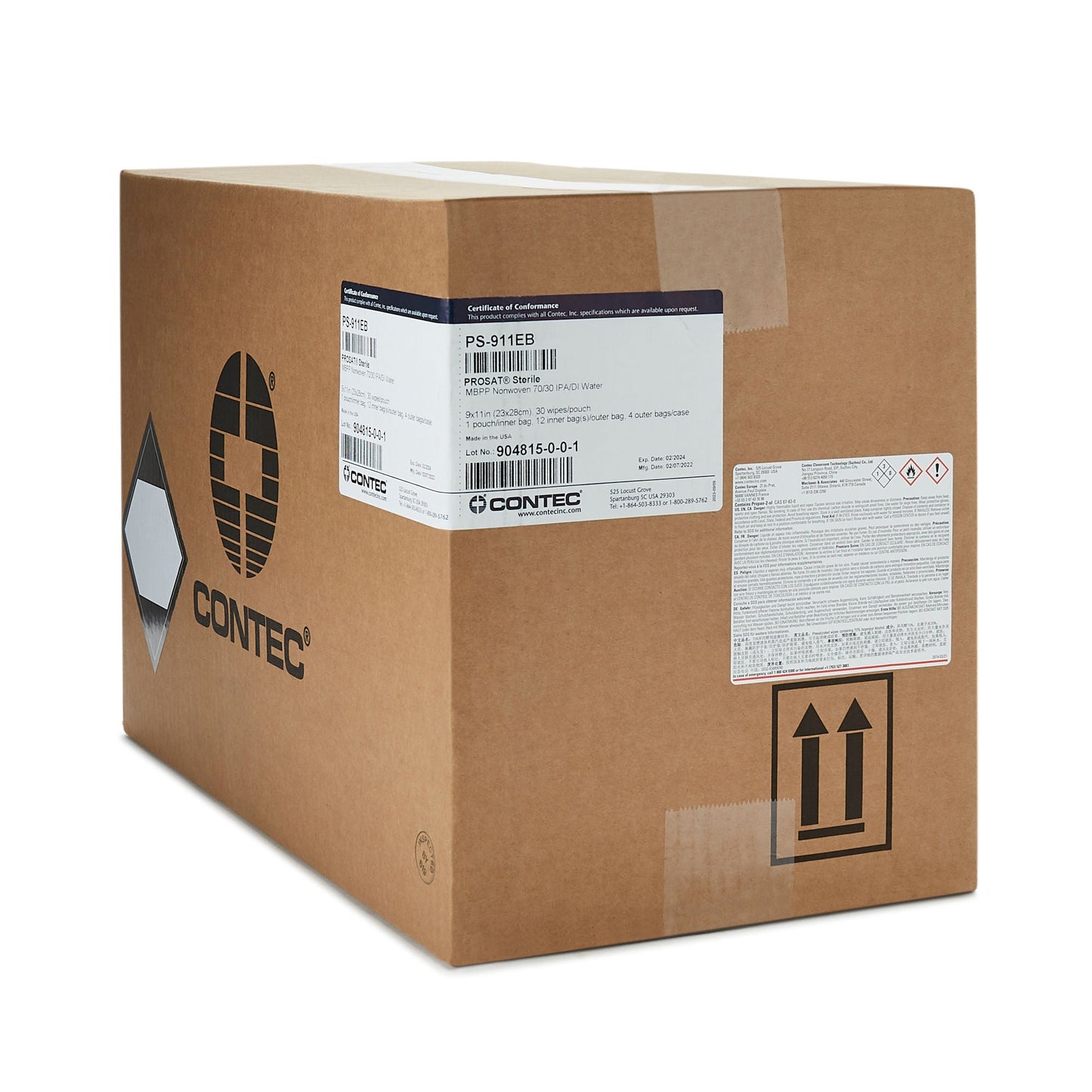 PROSAT 911 WIPE 9X11 30PK=EA 48EA/CS ST NONWOV POLYPROP
