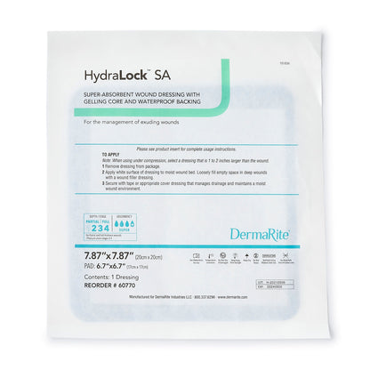 DRESSING, HYDRALOCK SUPER ABSORBENT 7"X7" (10/BX)