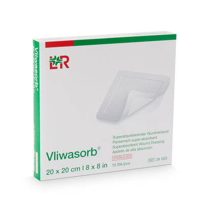 DRESSING, WOUND VLIWASORB SUPER ABSRB 8"X8" (10/BX 30BX/CS)