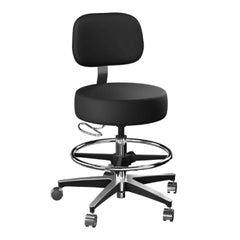 STOOL, EXAM PNEU 5LEG BCK FT BLK