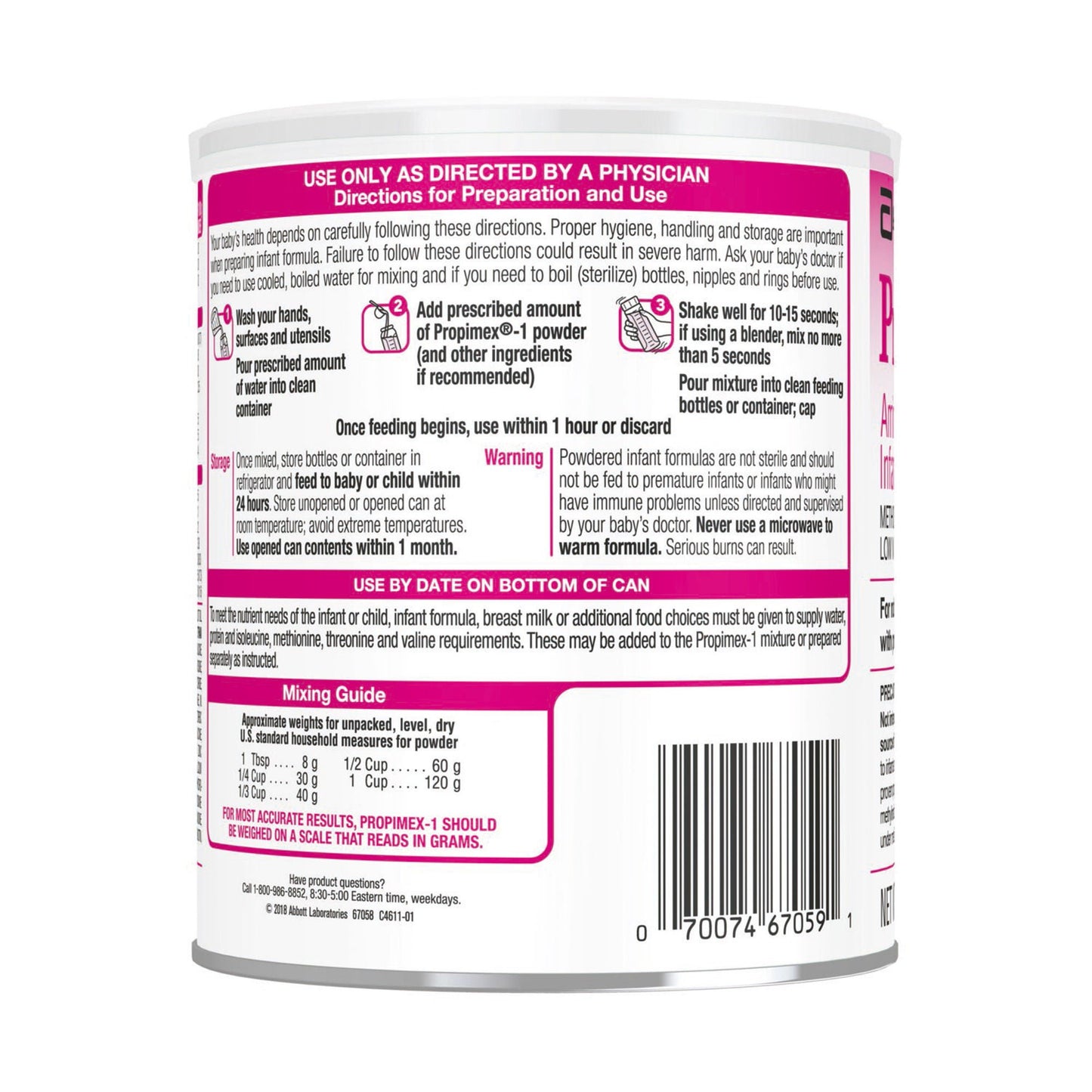 PROPIMEX-1, PDR UNFLAV 14.1OZ (6/CS)