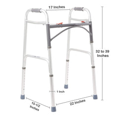 WALKER, DUAL FOLDING ADLT 350LBS (4/CS)